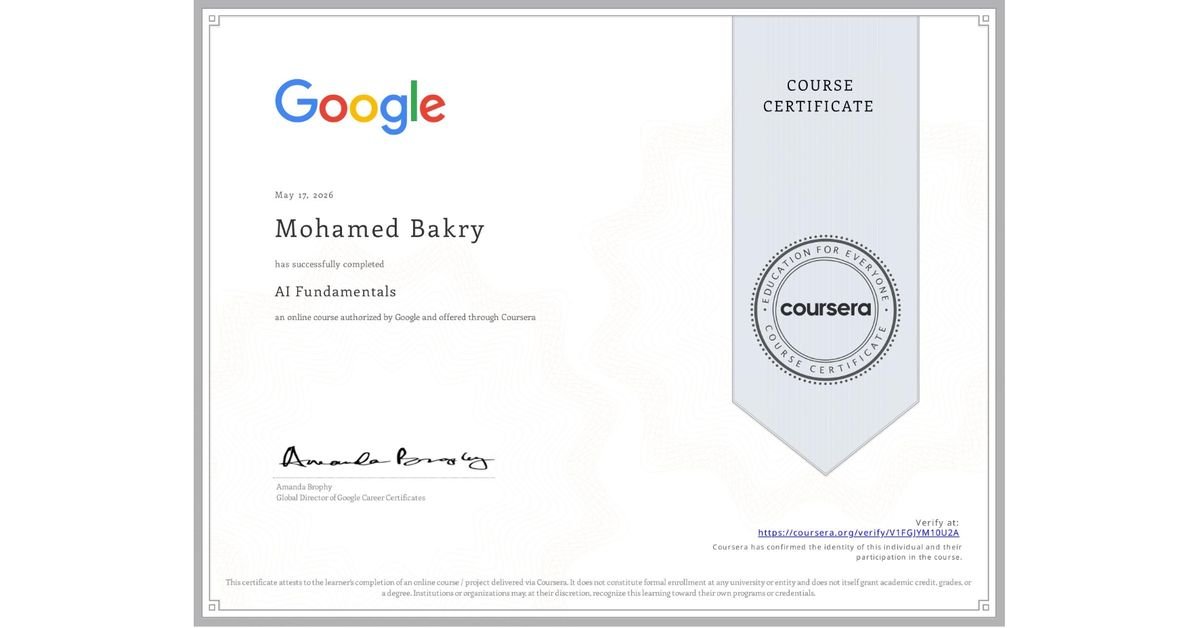 شهادة AI Fundamentals - Google